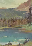 Richard Ferrier, Near Jasper, Alberta, oil on wood board