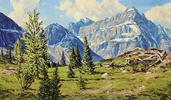 Jean Geddes, Mt. Alcantara - Marvel Pass, oil on canvas