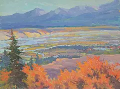 Michael B. Gergely, Untitled - Changing Seasons, acrylic on paper board