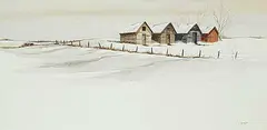 Leonard James Gibbs, Foursome, watercolour on paper