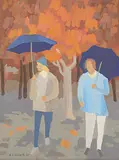 Colin D. Graham, Autumn Walk, 1997, oil on canvas