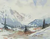John William Harvie, Untitled - High Alpine, 1976, watercolour on paper