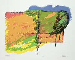 Donald Harvey, Autumn #12/25, 1975, colour silkscreen on paper