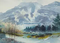 Untitled - Looking Up by John Henry Herreilers, watercolour on paper, sold May 2021