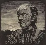Leonard Hutchinson, Fred Fisher #137/200, wood block on paper
