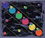 Luis Ituarte, Untitled - Solar Alignment, 1988, collage and mixed media on canvas