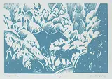 Winter #45/100 by Illingworth Kerr, lino block on paper, sold May 2021