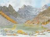Marilyn Kinsella, Untitled - Fall Lake, watercolour on paper