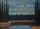 Thoreau MacDonald, Black Spruce, 1950, colour silkscreen on paper