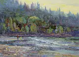 Dorothy McKay, Port Renfrew Shore, oil on wood board