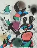Untitled - From Joan Miro Lithographes III by Joan Miró, 1977, colour lithograph on paper, sold May 2021