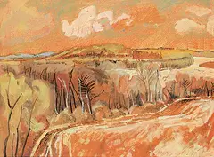Gabor L. Nagy, Middle of May in Painter's Country, 1983, oil on wood board