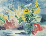 Francis Douglas Motter, Untitled - Spring Bouquet, watercolour on paper