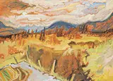 Gabor L. Nagy, Foothills, 1983, oil on wood board