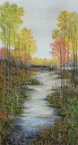 Sylvia Naylor, Cherish this Land, 2005, embroidery on painted fabric