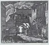 James McLaren Nicoll, Chinese Courtyard #34/65, 1979, etching on paper