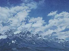 Jean Pilch, Mountain Veil, pastel on paper