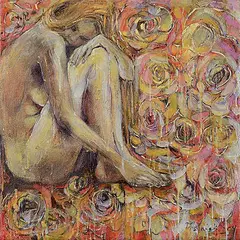 Teresa Posyniak, The Warmth of Flowers IV, 2004, encaustic on canvas