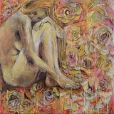 Teresa Posyniak, The Warmth of Flowers IV, 2004, encaustic on canvas