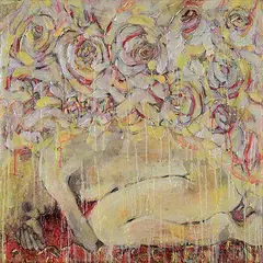 Teresa Posyniak, The Warmth of Flowers I, 2004, encaustic on canvas