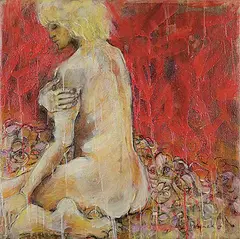 Teresa Posyniak, The Warmth of Flowers III, 2004, encaustic on canvas