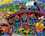 Brian J. Scott, Alberta Bound, Ian Tyson Country, acrylic and mixed media on canvas