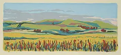 Janice Joy Serr, Sky Over Land #52, 1982, colour monoprint on paper