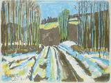 Side Road #7/50 by John Harold Thomas Snow, colour lithograph on paper, sold May 2021