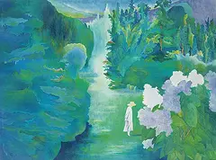 Thep Thavonsouk, Untitled - Vision of Lilacs, 1995, acrylic on canvas