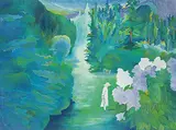 Thep Thavonsouk, Untitled - Vision of Lilacs, 1995, acrylic on canvas