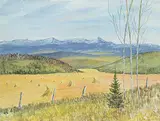 Jean Davenall Turner, Western Landscape, 1984, watercolour on paper