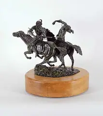 Bob Wood, Death of Almighty Voice #4/36, bronze sculpture