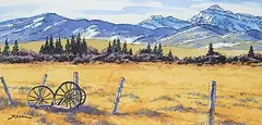 Robert Edward Wood, Untitled - Near Longview, watercolour on paper