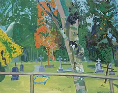 Maxwell Bennett Bates, Indian Cemetery, 1962, oil on canvas