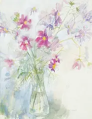 Molly Lamb Bobak, Untitled - Summer Bouquet, watercolour on paper