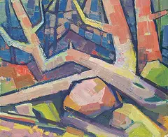 Old Tree by Henry George Glyde, 1956, oil on wood board, sold Apr 2021