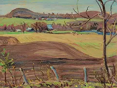 A. Y. Jackson, Springtime, Buckingham Que., 1963, oil on wood board