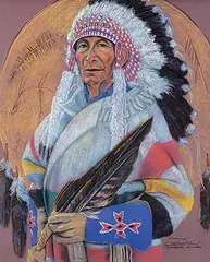 Jeanette McClelland, Counsellor Tsuu T'ina Nation, pastel on paper