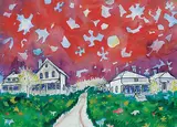 Janet Mitchell, Red Sky at Night, Sailor's Delight, 1983, watercolour on paper