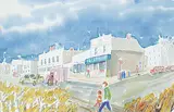 Janet Mitchell, Delivery Day, Hillhurst, watercolour on paper
