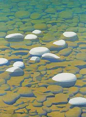 William James Parker, River Shallows No. 3, 1980, oil on canvas board
