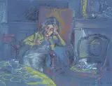 Joseph Francis Plaskett, Madame Debout Having Tea
