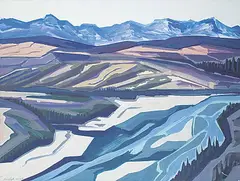 David Pugh, Ghost Overthrust, 1981, acrylic on canvas