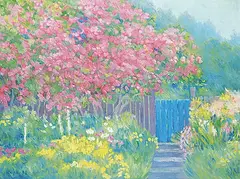 Helen Rogak, Land's End, Sidney, B.C., Blue Gate, 1991, acrylic on canvas