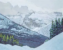 Deborah Lougheed Sinclair, Veiled Summit - Cathedral Mountain, 1982, oil on canvas