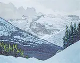 Deborah Lougheed Sinclair, Veiled Summit - Cathedral Mountain, 1982, oil on canvas