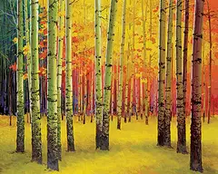 Keith Thomson, Blaze of Fall, oil on canvas