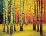 Keith Thomson, Blaze of Fall, oil on canvas