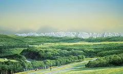 William H. Webb, Sheep River Panorama, 1994, acrylic on canvas