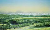 William H. Webb, Sheep River Panorama, 1994, acrylic on canvas
